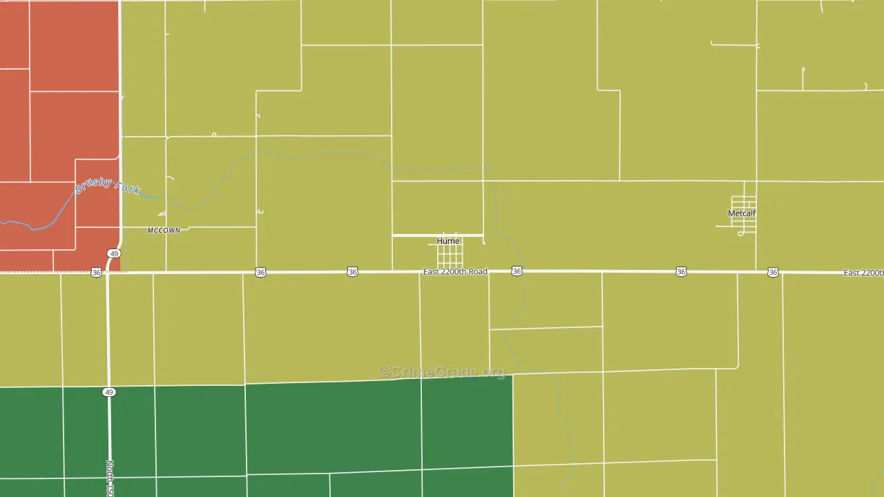 61932, IL Map of Theft Rates