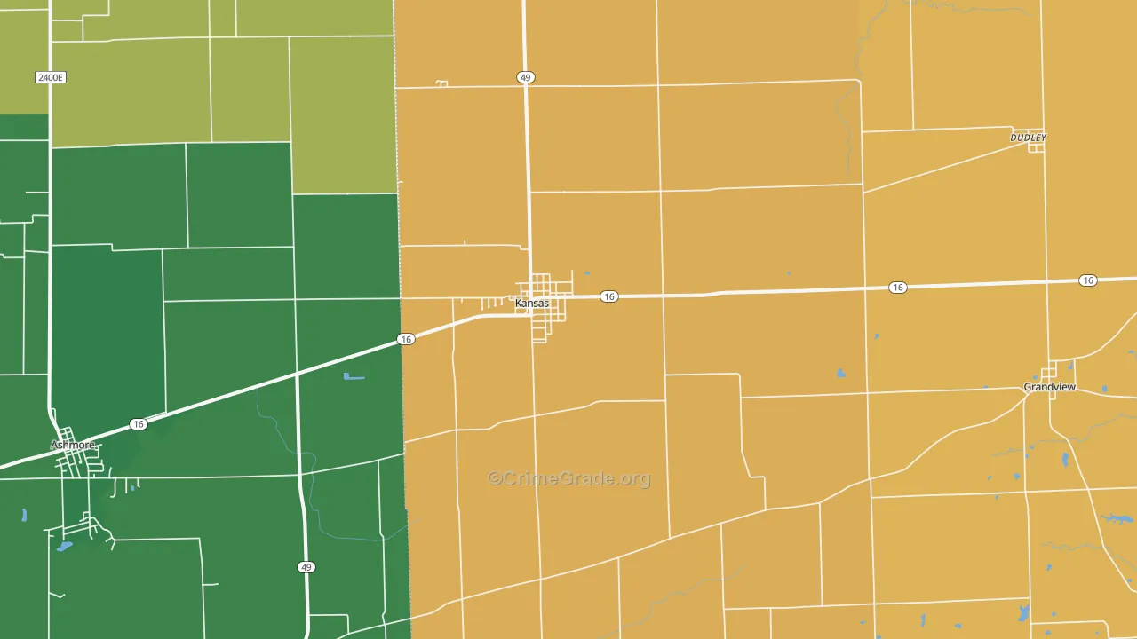 61933, IL Map of Theft Rates