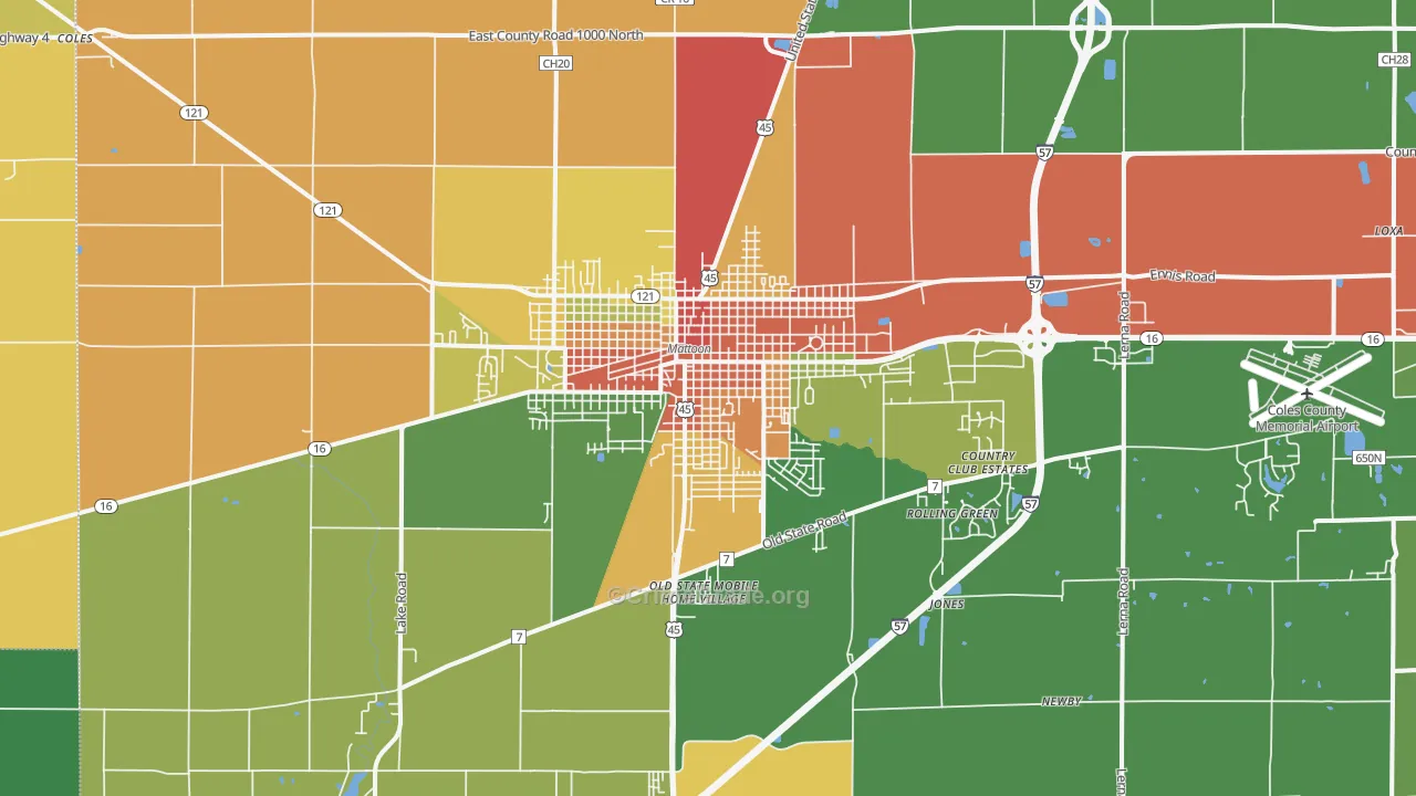 61938, IL Map of Theft Rates