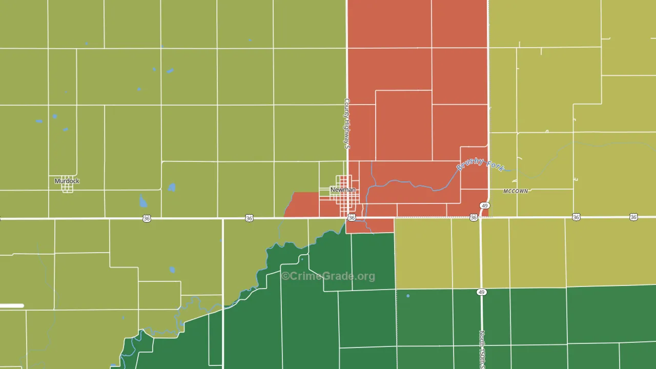 61942, IL Map of Theft Rates
