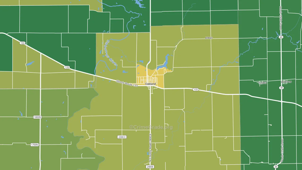 61943, IL Map of Theft Rates