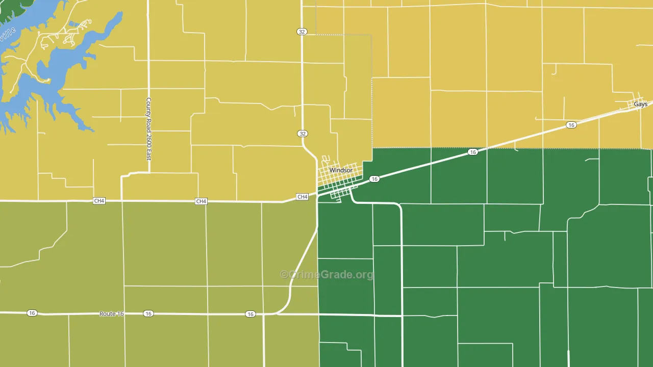 61957, IL Map of Theft Rates