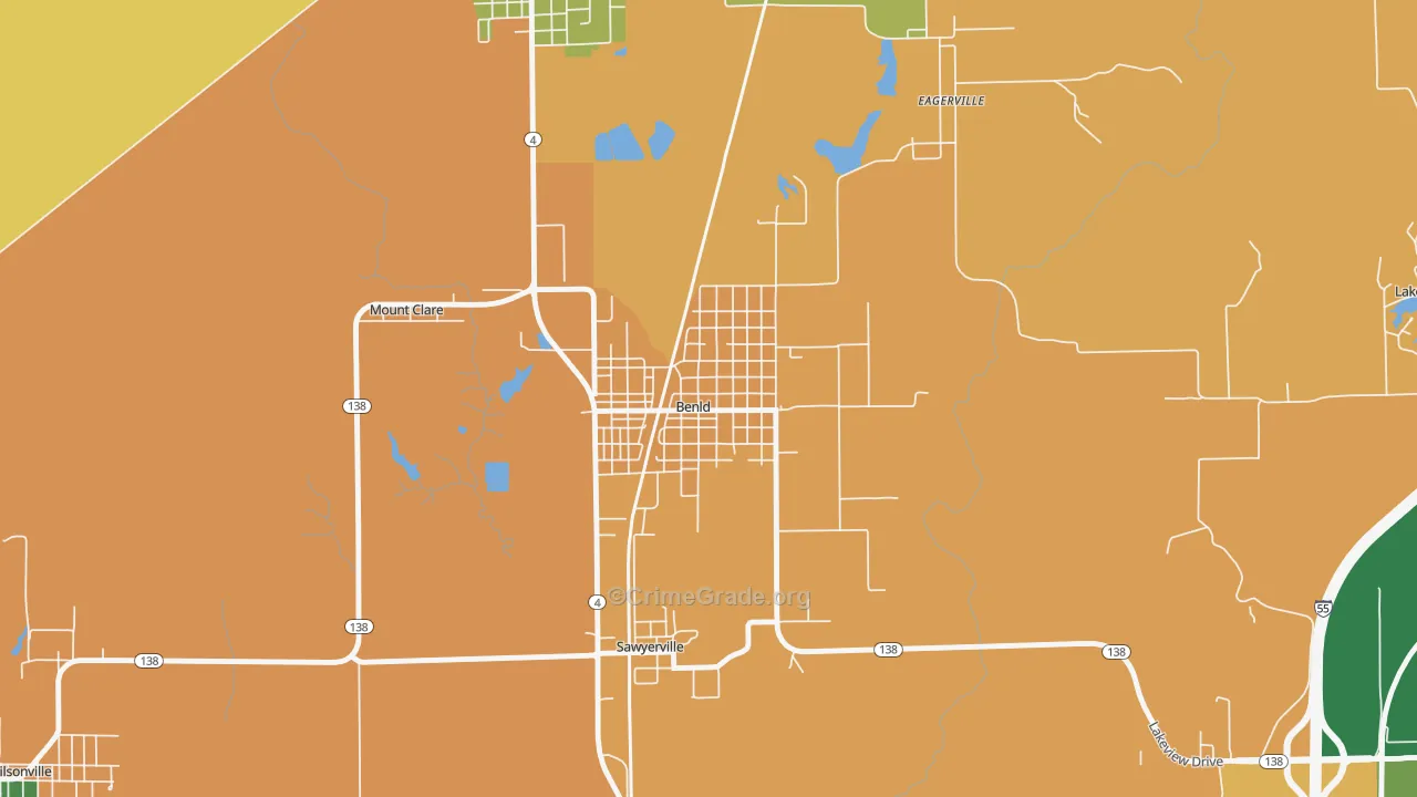 62009, IL Map of Theft Rates