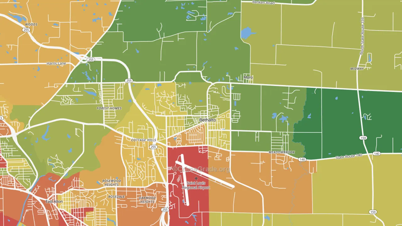 62010, IL Map of Theft Rates