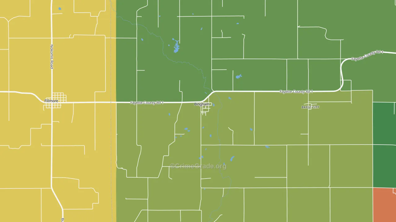 62011, IL Map of Theft Rates