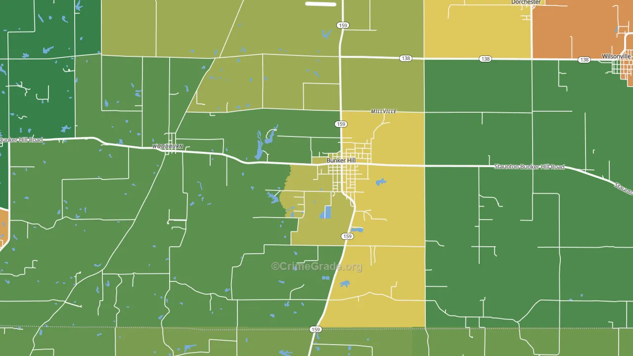 62014, IL Map of Theft Rates