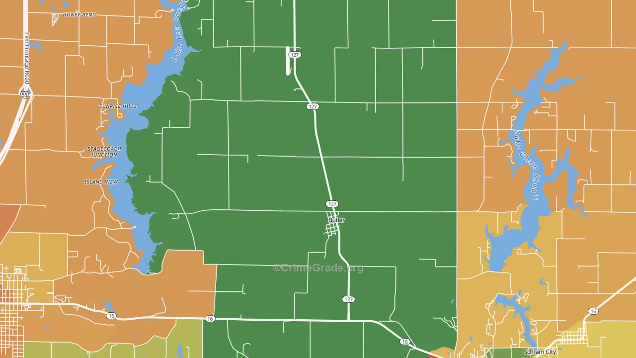62015, IL Map of Theft Rates