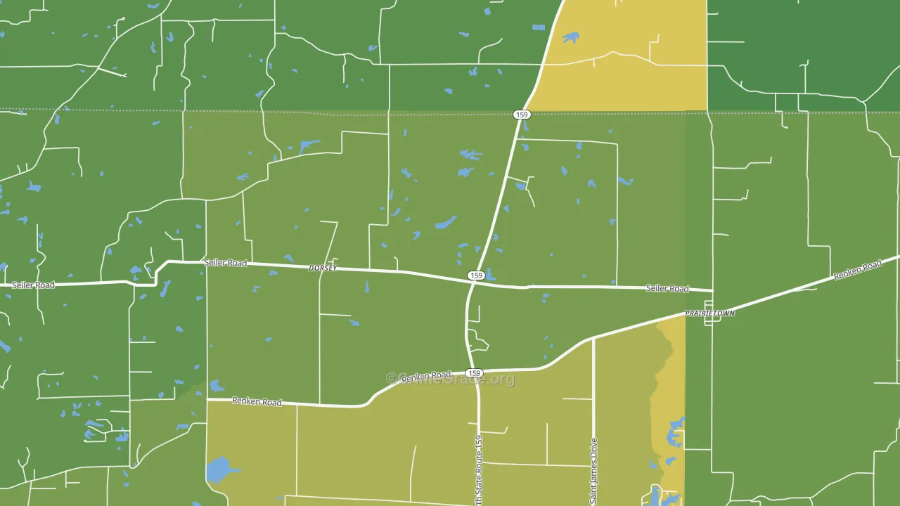 62021, IL Map of Theft Rates