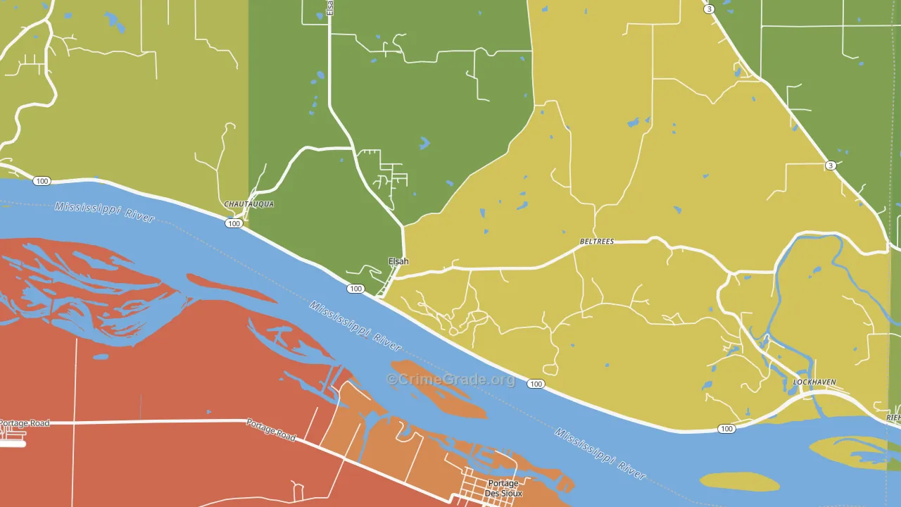 62028, IL Map of Theft Rates