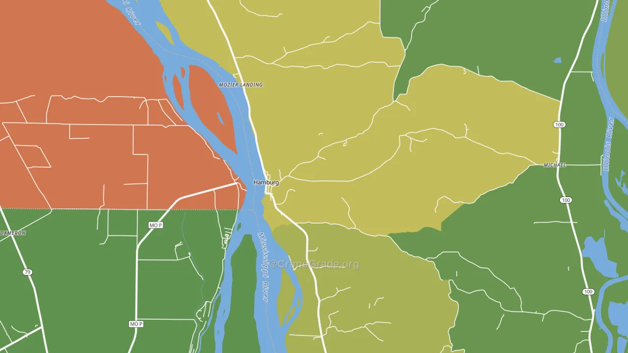 62045, IL Map of Theft Rates