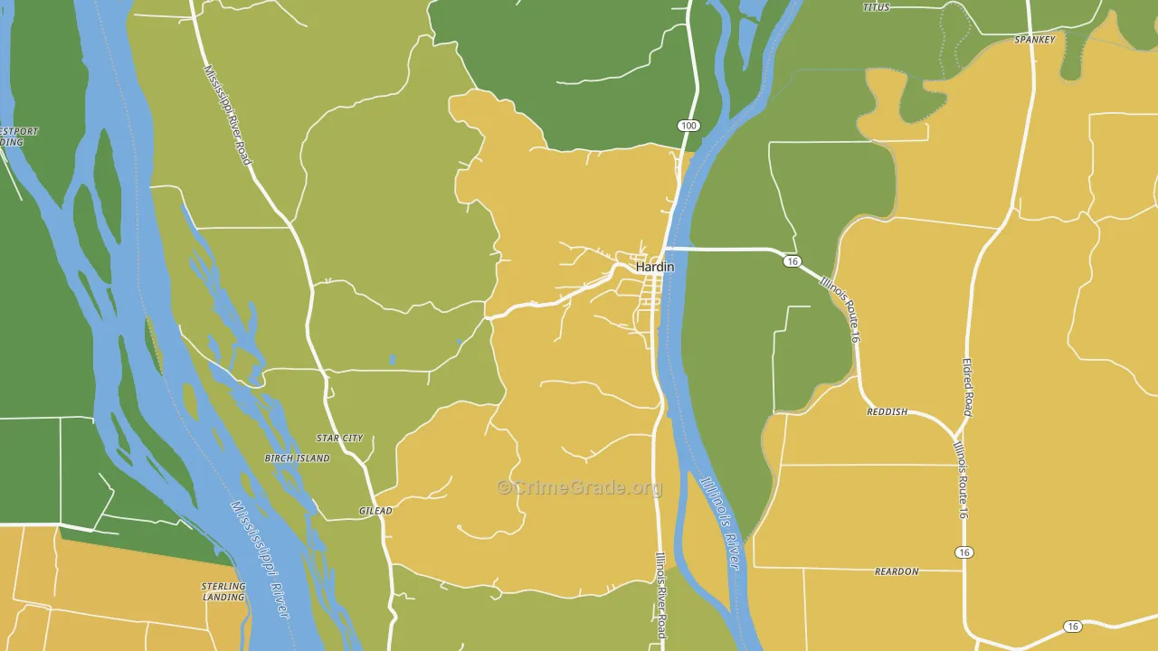 62047, IL Map of Theft Rates