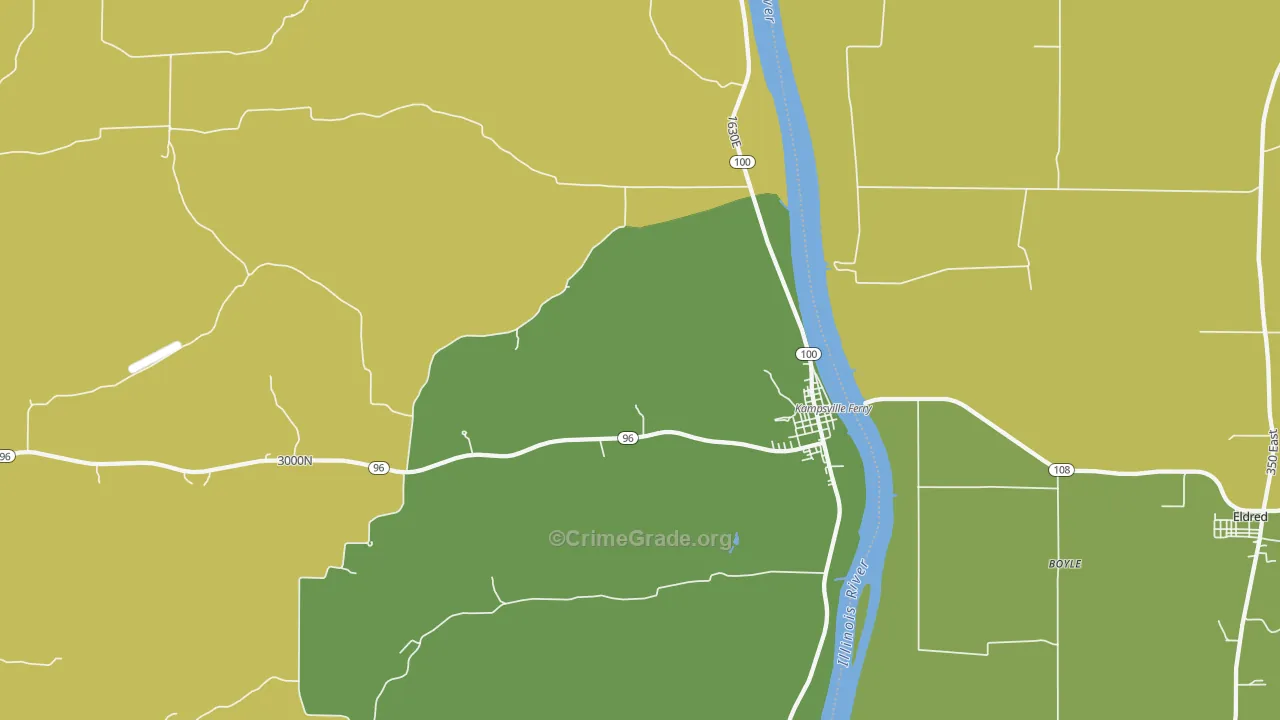 62053, IL Map of Theft Rates