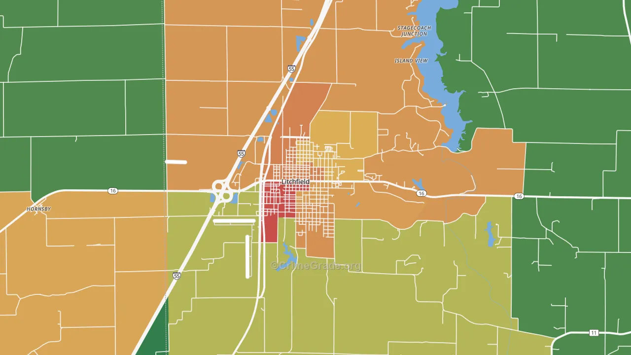 62056, IL Map of Theft Rates