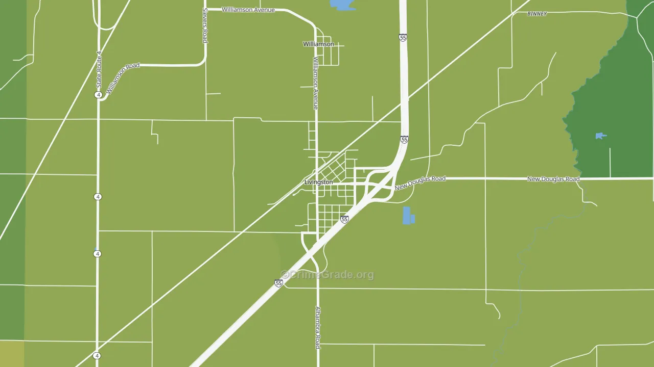 62058, IL Map of Theft Rates