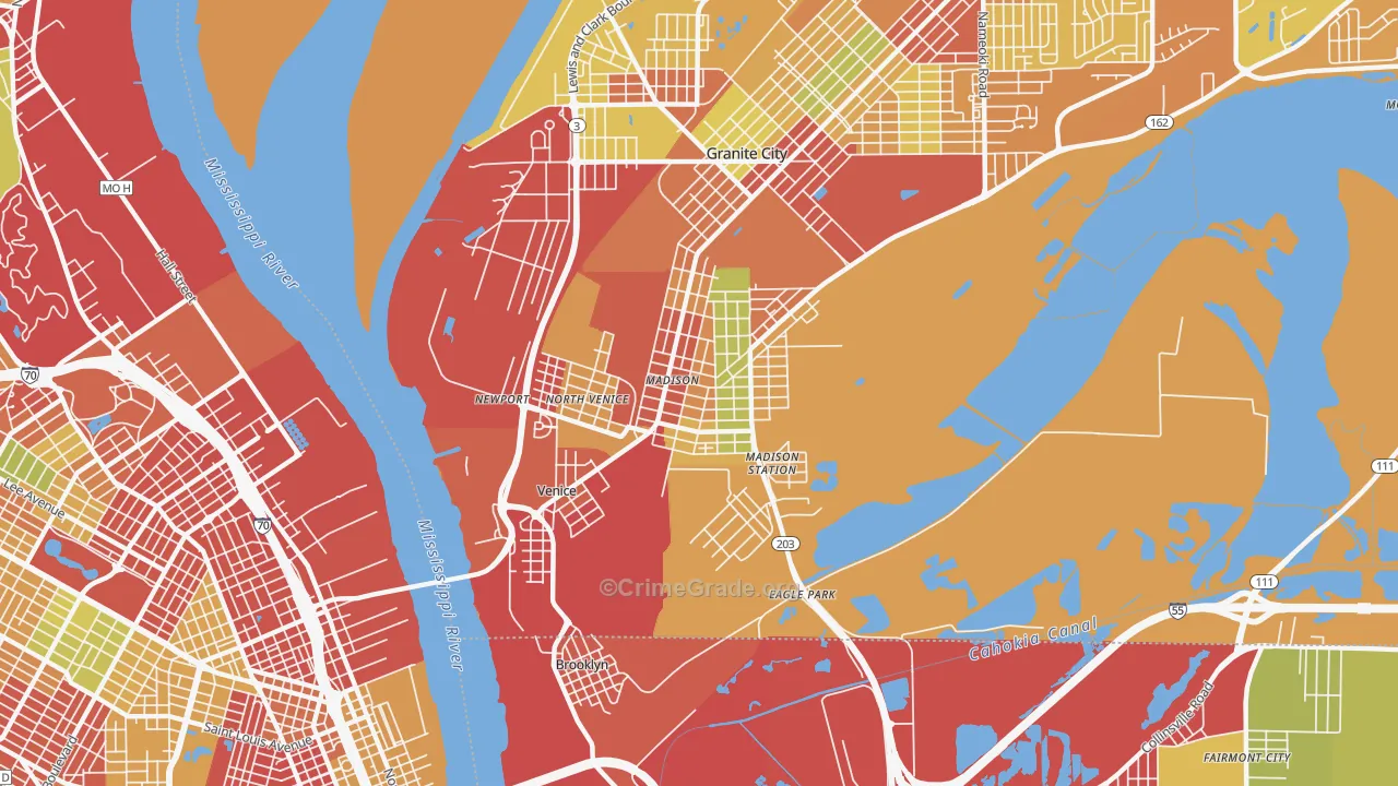 62060, IL Map of Theft Rates