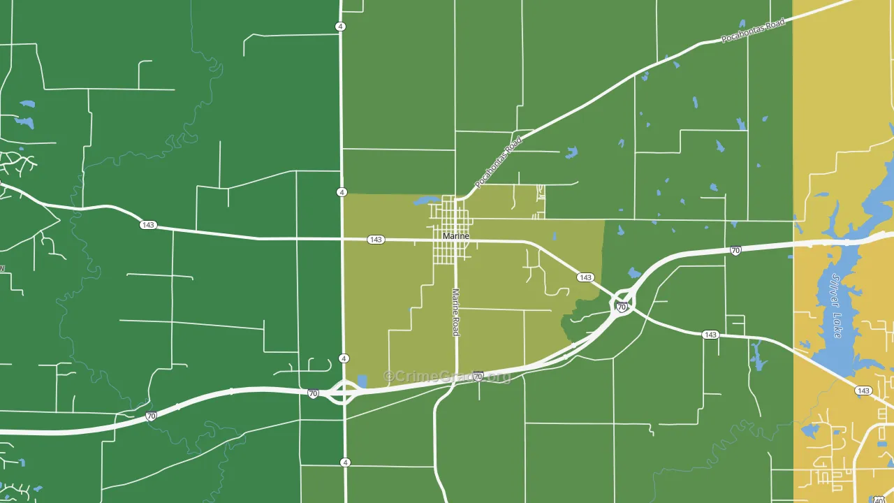 62061, IL Map of Theft Rates