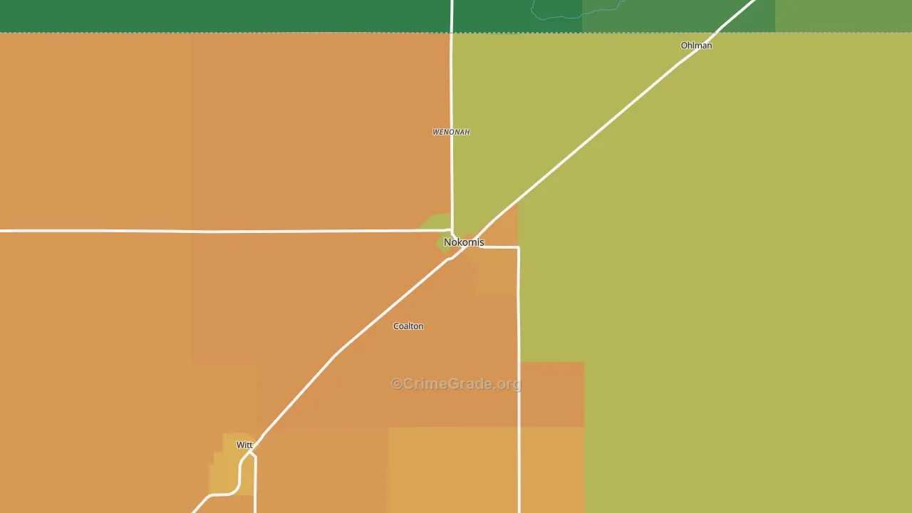 62075, IL Map of Theft Rates