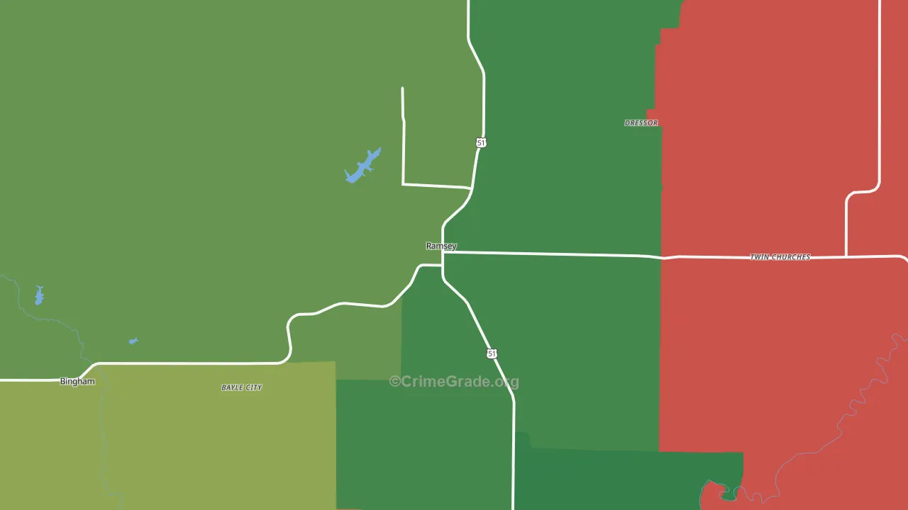 62080, IL Map of Theft Rates