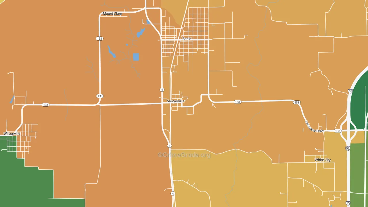 62085, IL Map of Theft Rates
