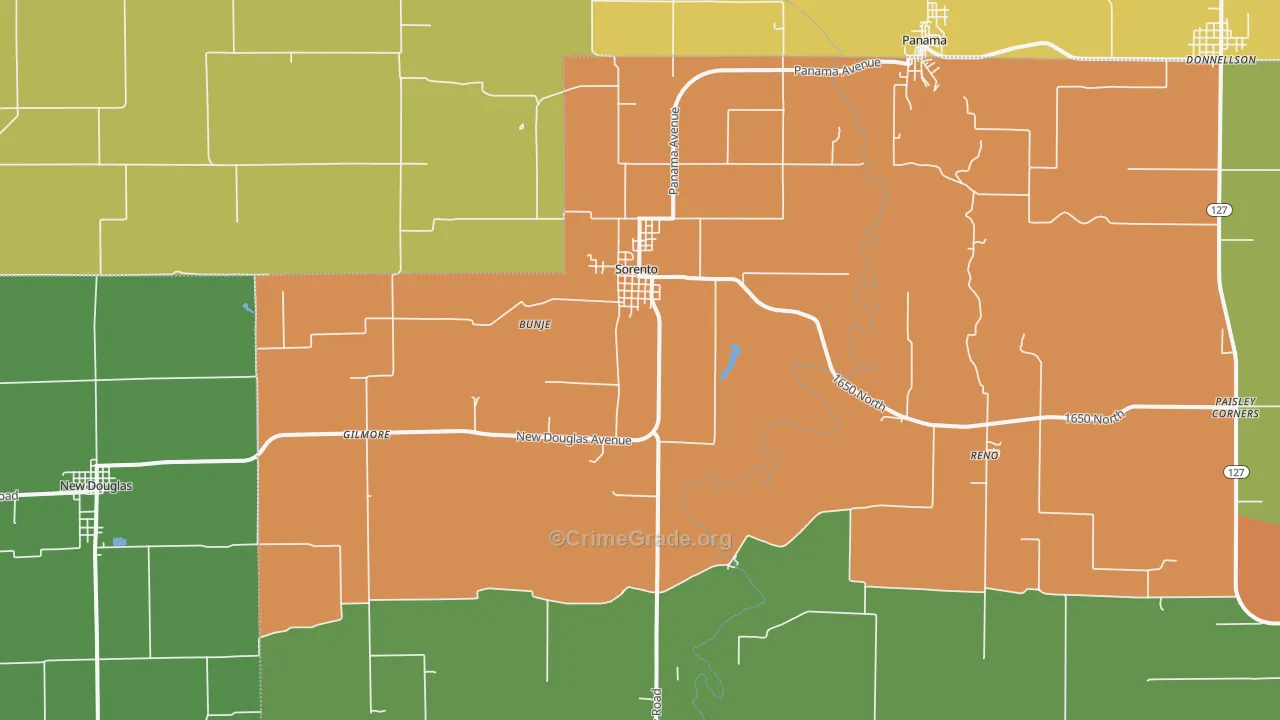 62086, IL Map of Theft Rates