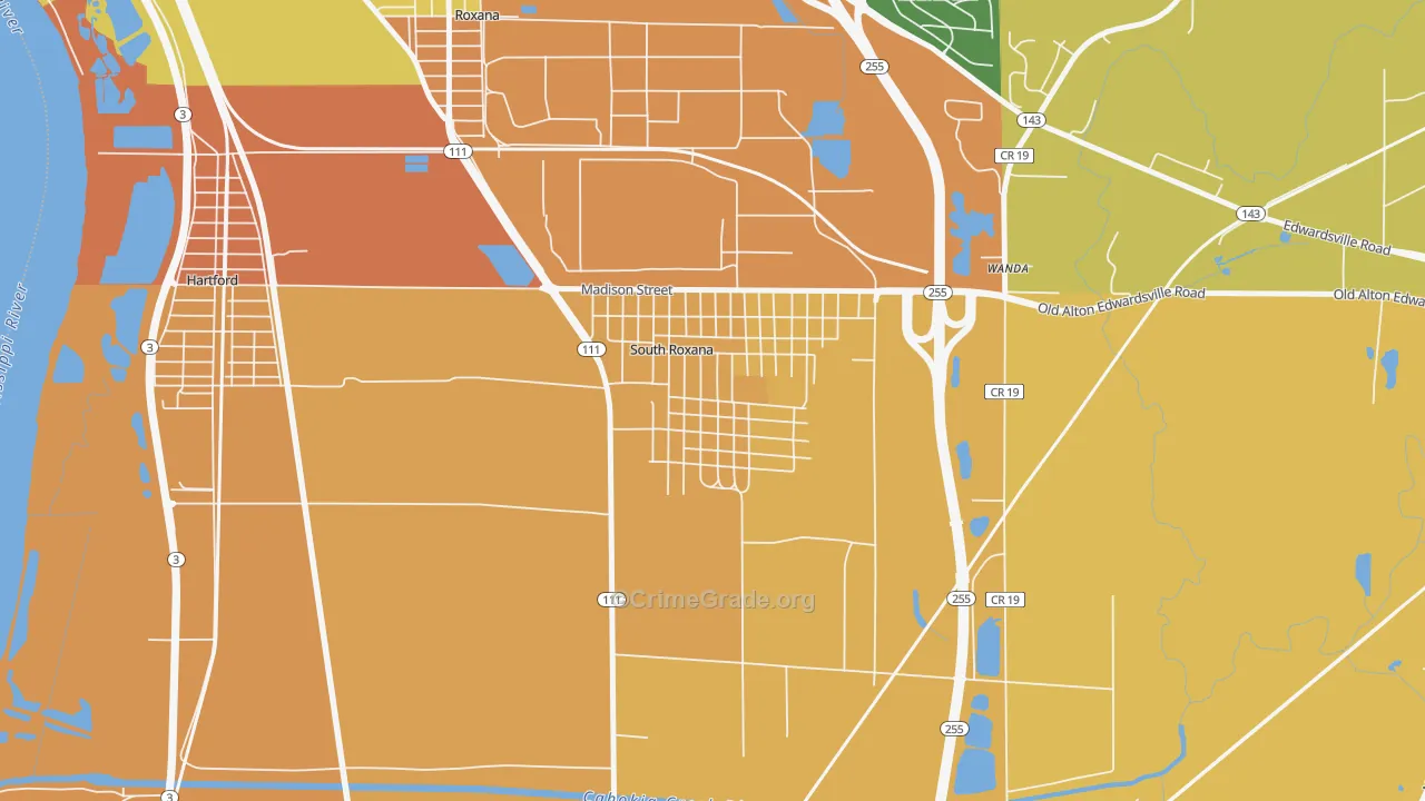 62087, IL Map of Theft Rates