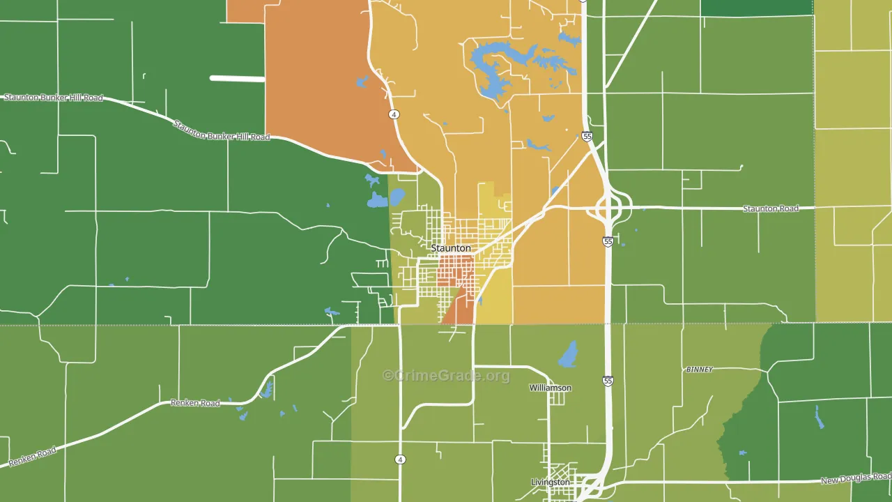 62088, IL Map of Theft Rates