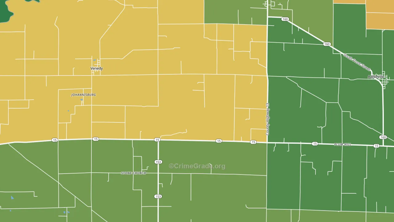 62214, IL Map of Theft Rates