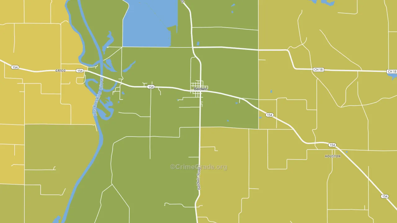 62217, IL Map of Theft Rates