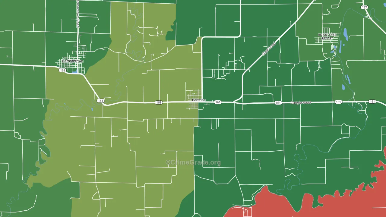 62218, IL Map of Theft Rates