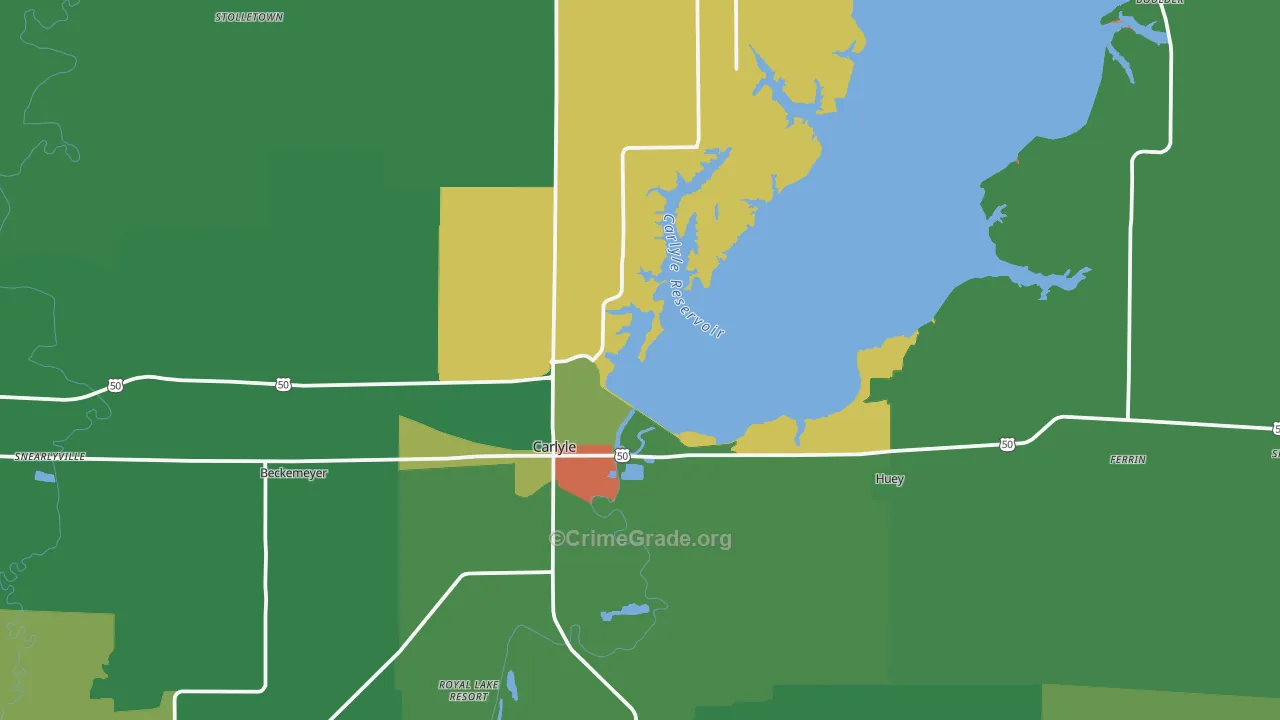 62231, IL Map of Theft Rates
