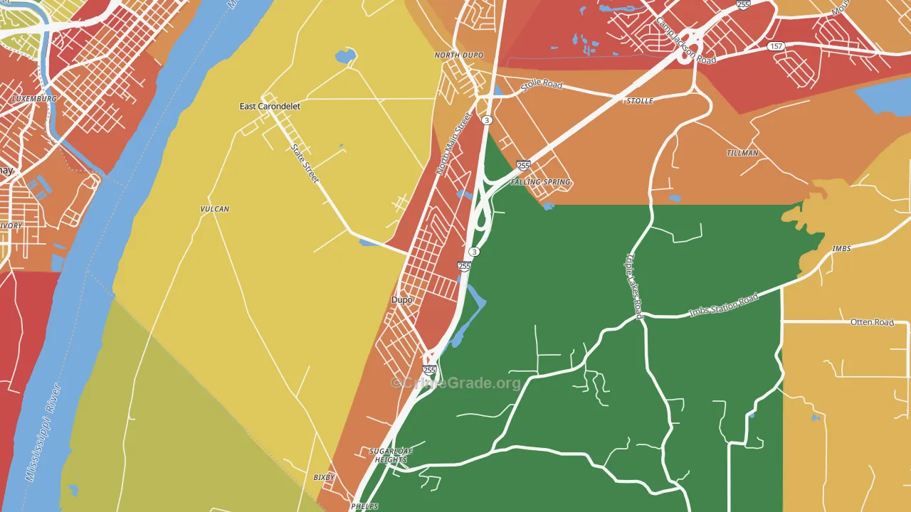 62239, IL Map of Theft Rates