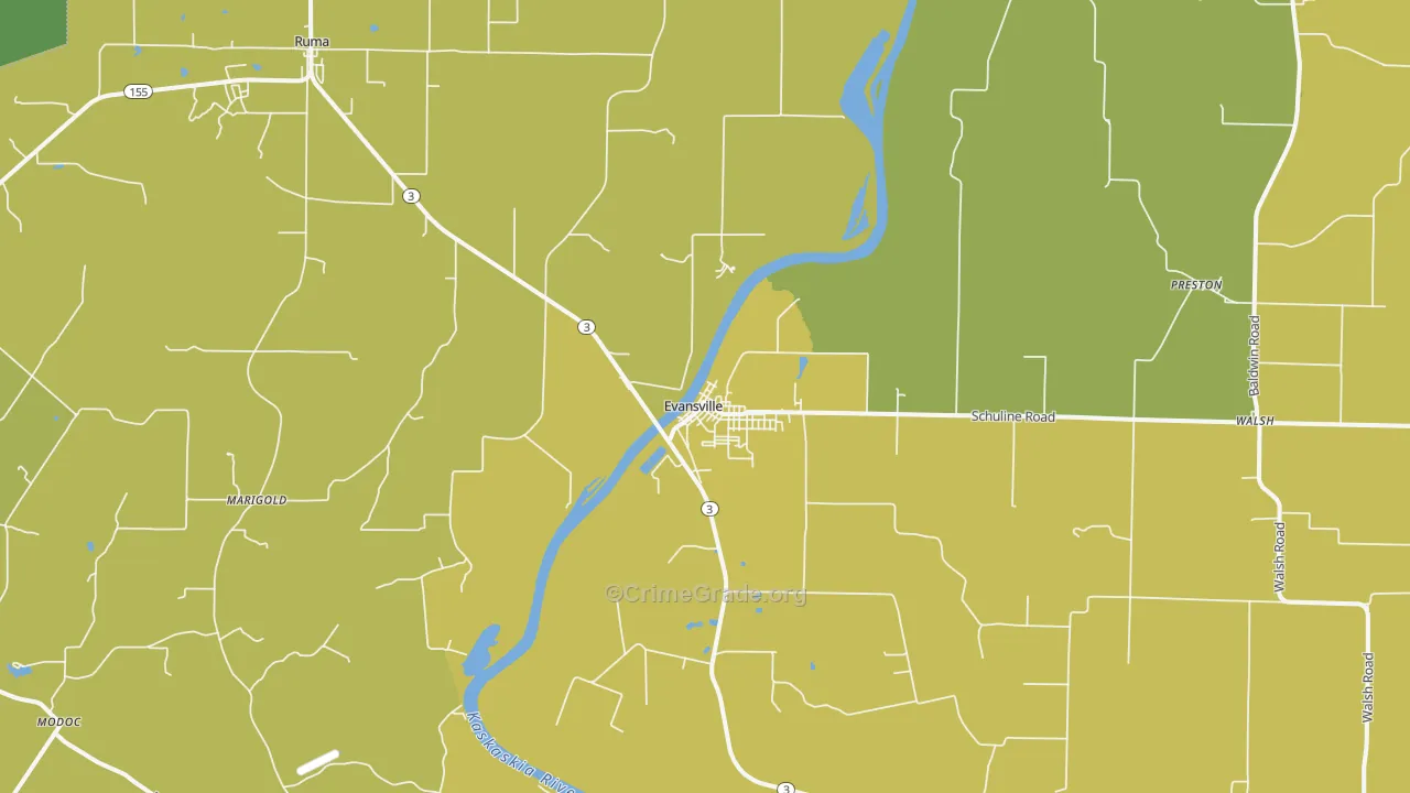 62242, IL Map of Theft Rates