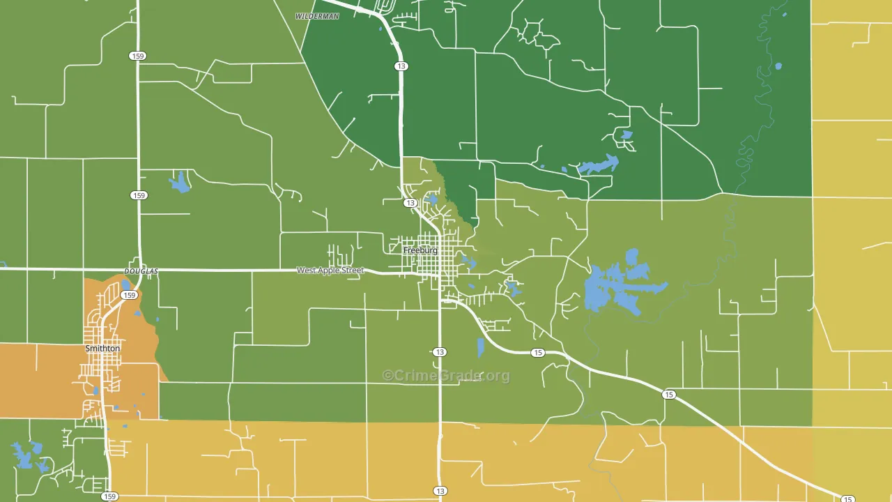 62243, IL Map of Theft Rates
