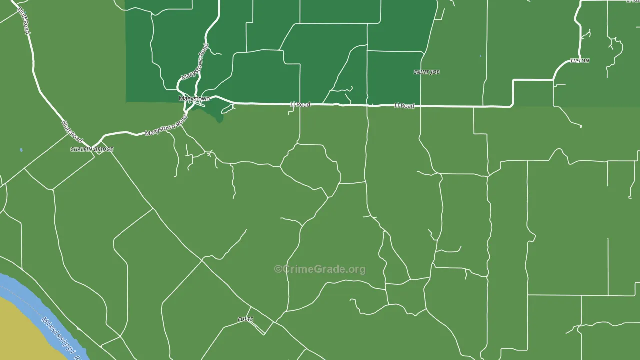 62244, IL Map of Theft Rates