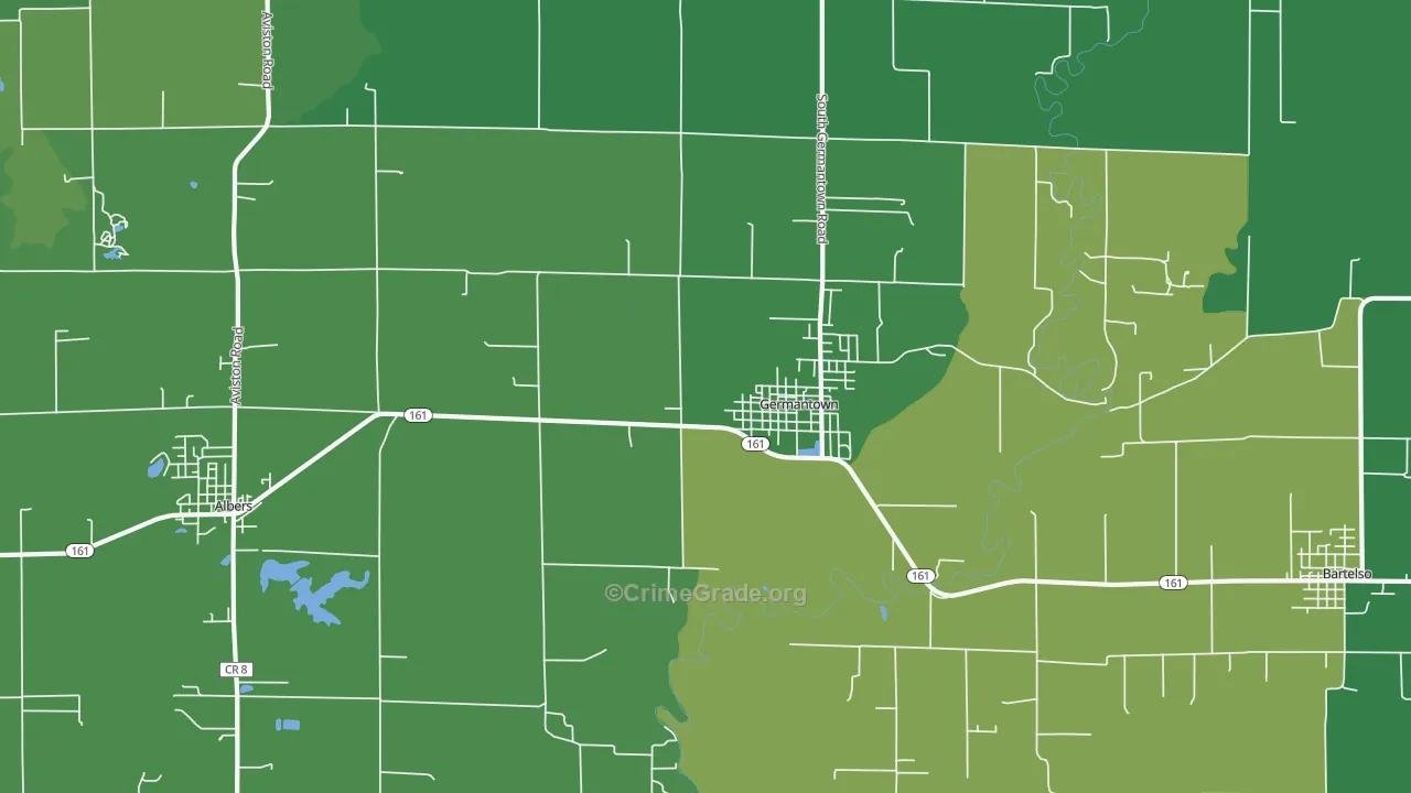 62245, IL Map of Theft Rates