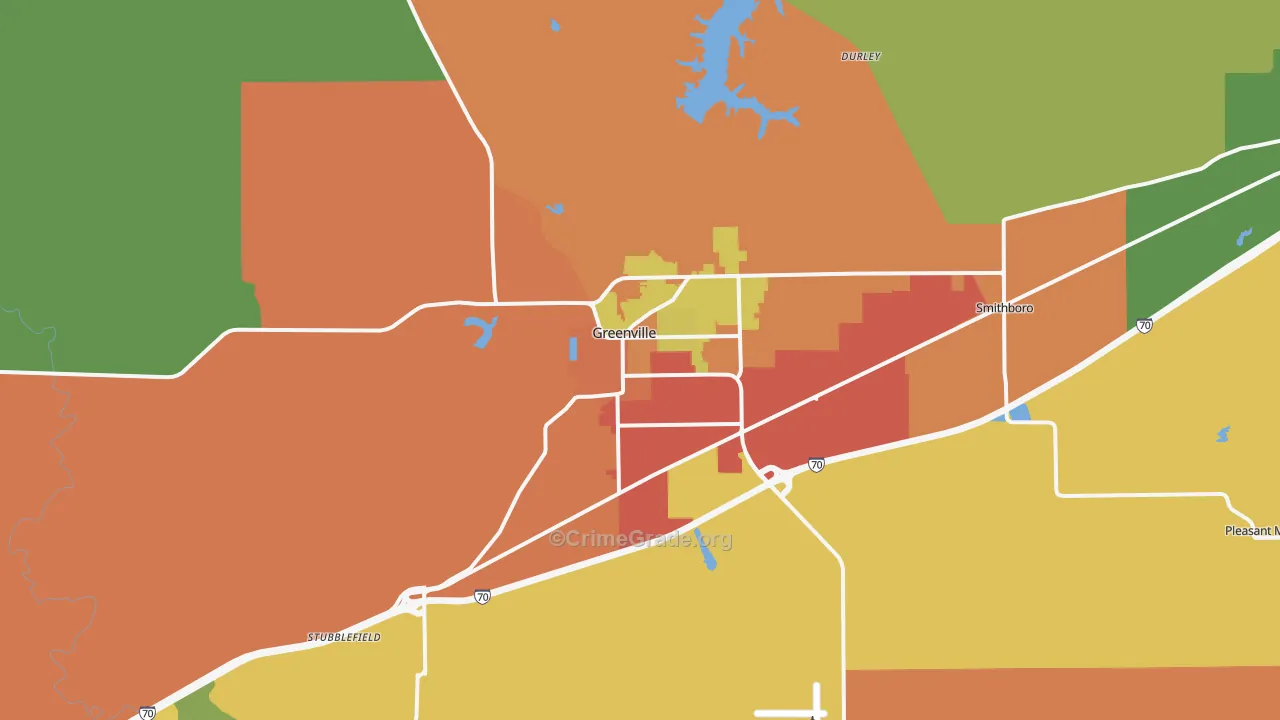 62246, IL Map of Theft Rates