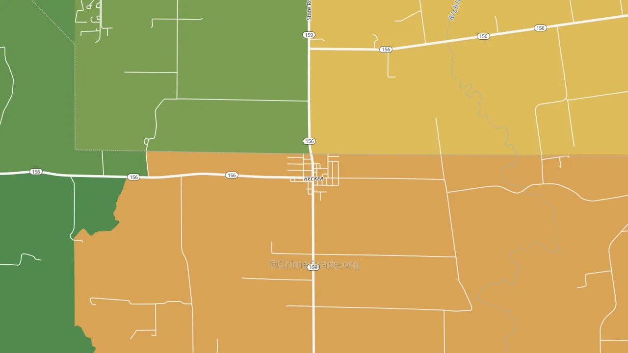 62248, IL Map of Theft Rates