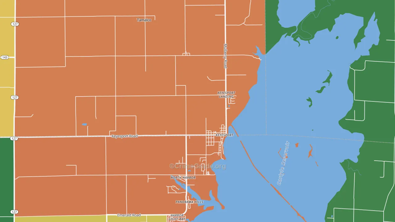 62253, IL Map of Theft Rates