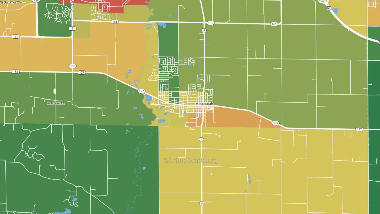 62258, IL Map of Theft Rates