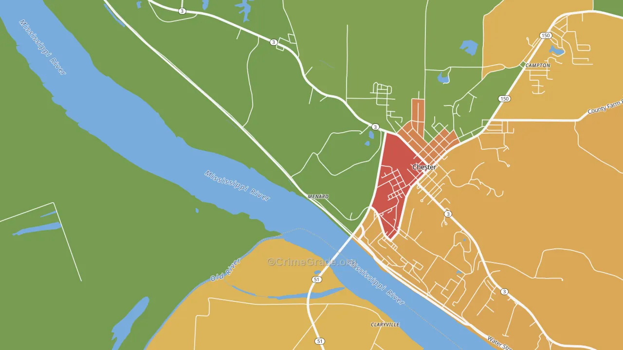 62259, IL Map of Theft Rates