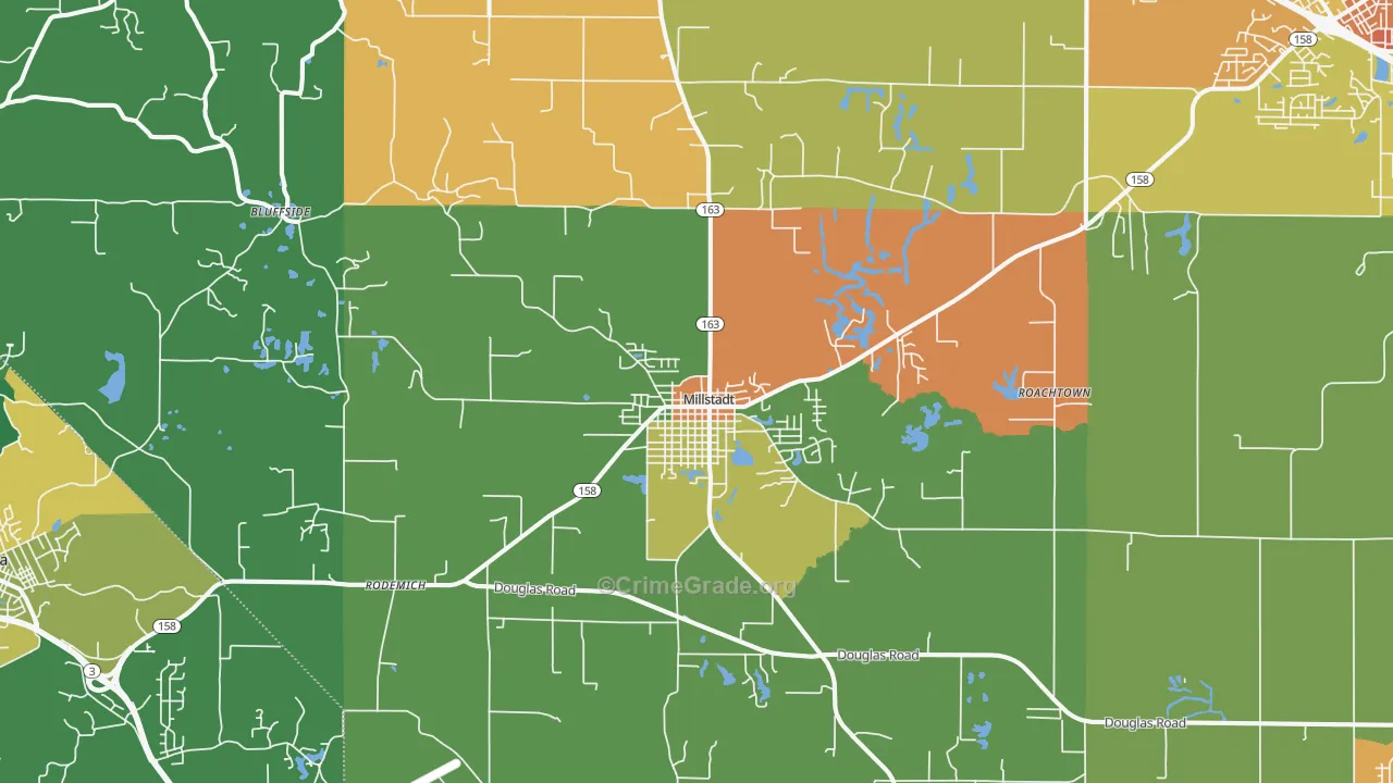 62260, IL Map of Theft Rates