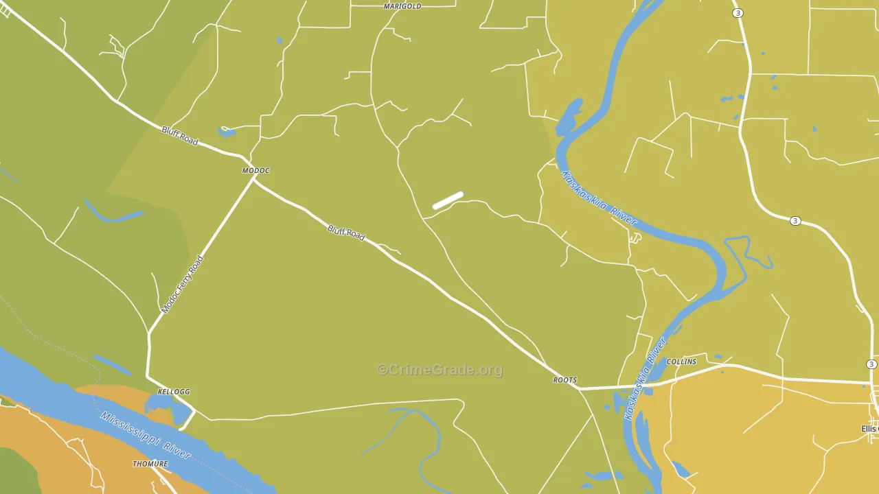 62261, IL Map of Theft Rates