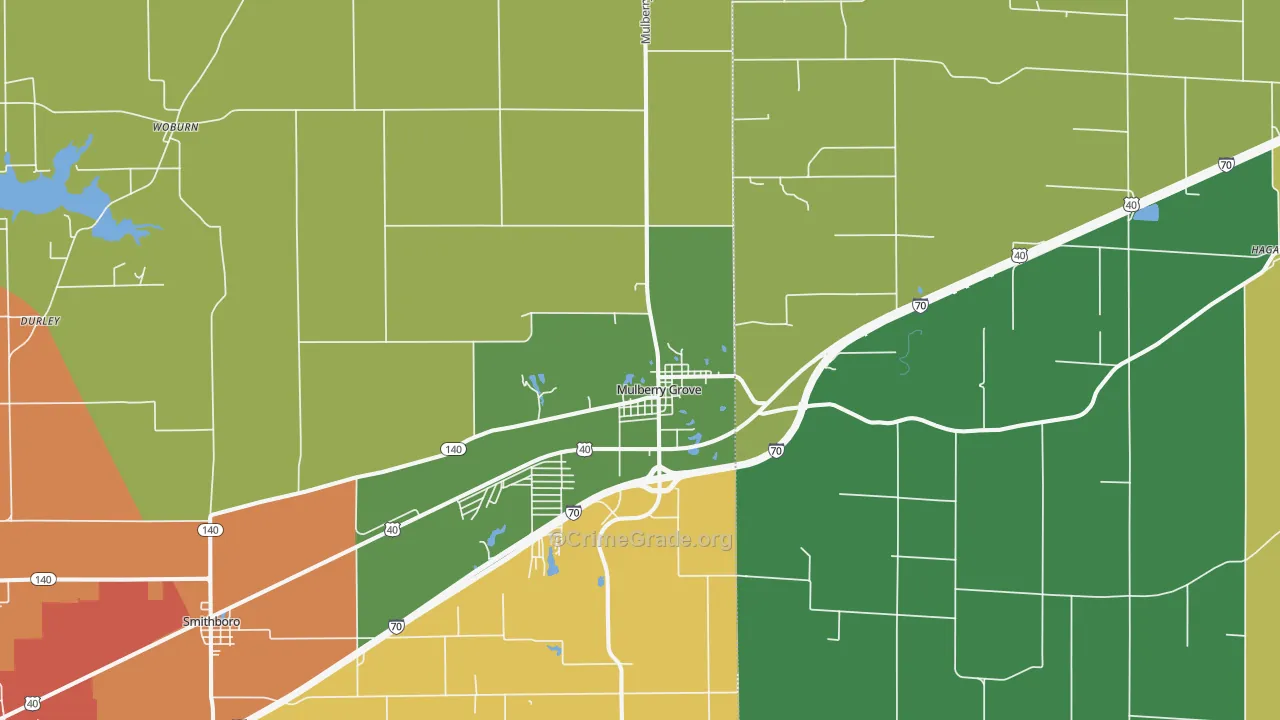 62262, IL Map of Theft Rates