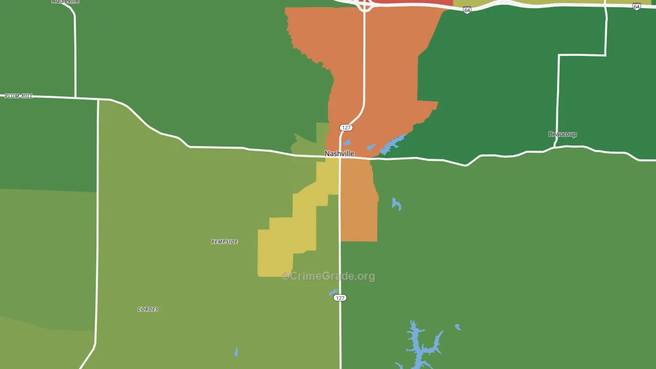 62263, IL Map of Theft Rates