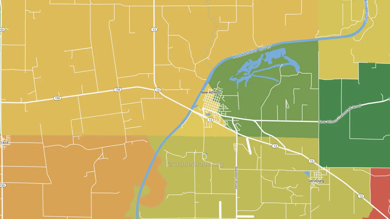62264, IL Map of Theft Rates