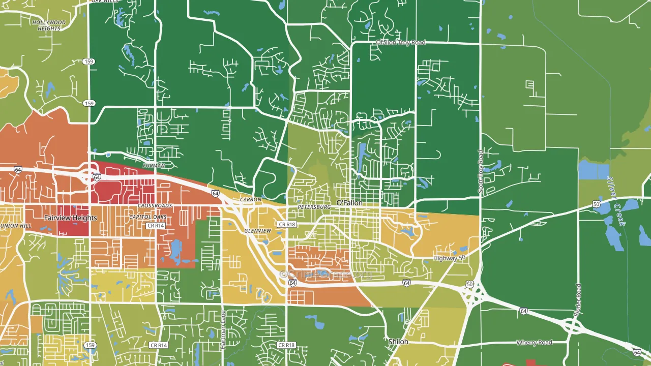 62269, IL Map of Theft Rates