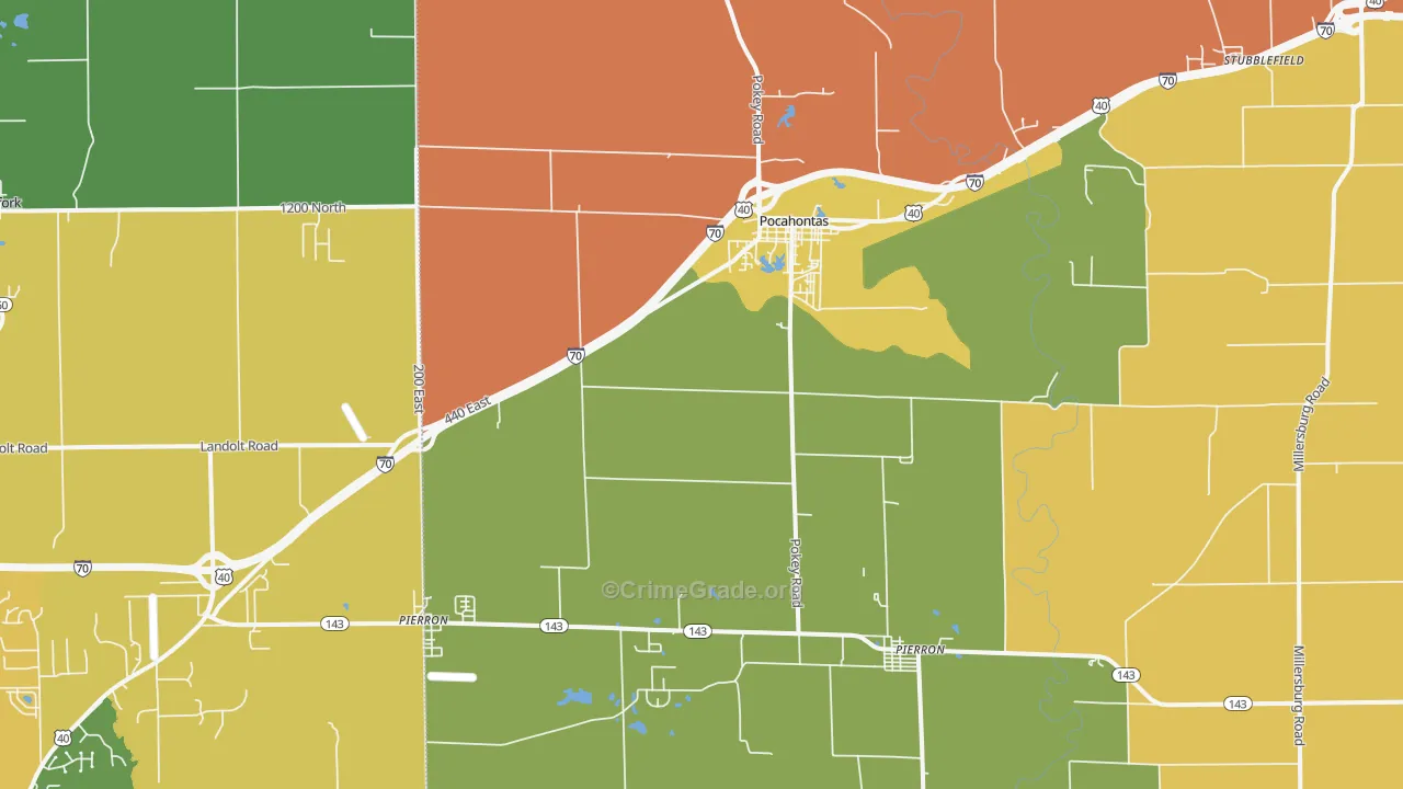 62275, IL Map of Theft Rates