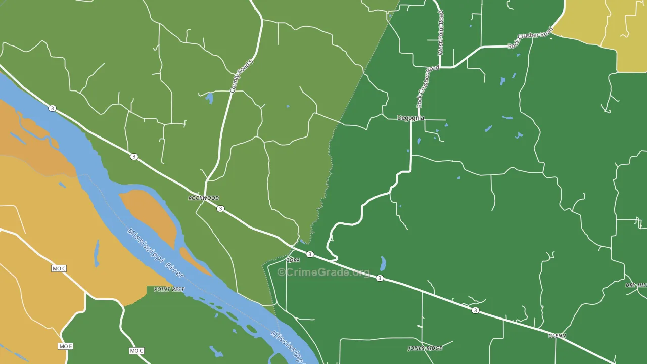 62280, IL Map of Theft Rates