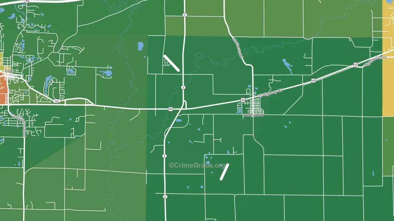 62281, IL Map of Theft Rates
