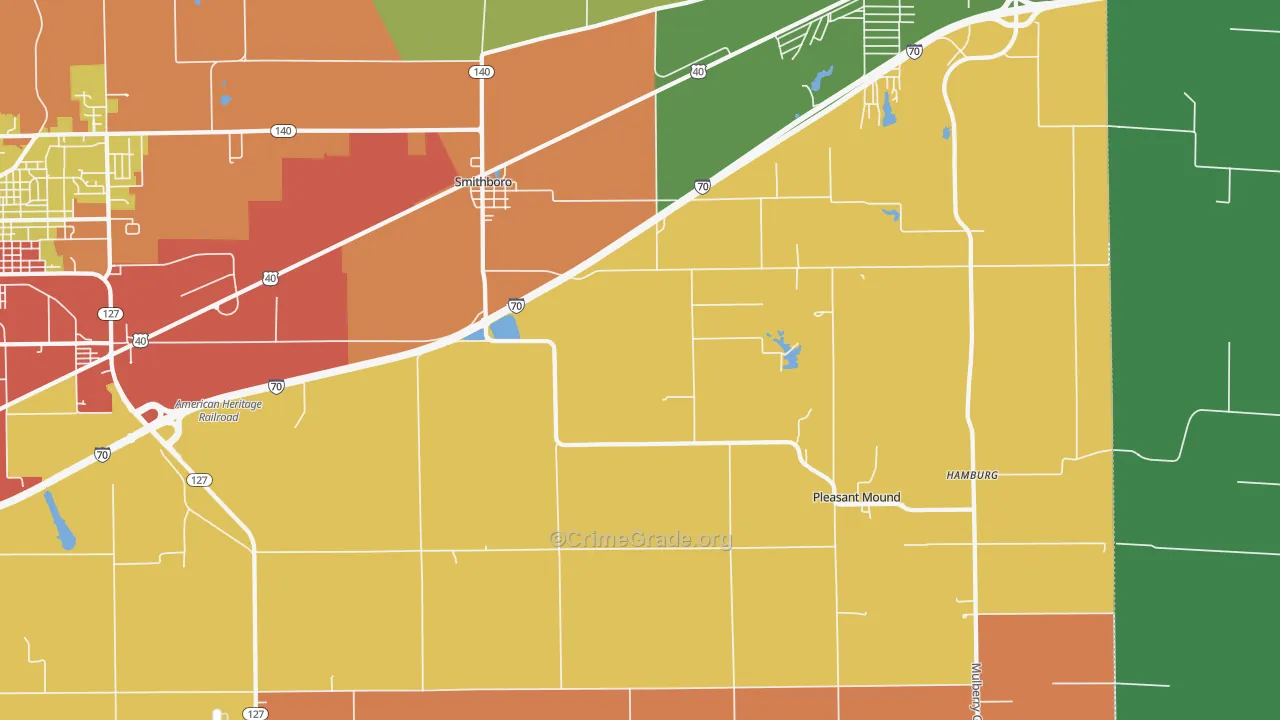 62284, IL Map of Theft Rates